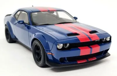 GTSpirit 1/18 - Dodge Challenger R/T Super Stock Indigo Blue SRT Resin Model Car • $186.75