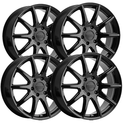 (Set-4) Raceline 159B Spike 18x8 6x5.5  +15mm Gloss Black Wheels Rims 18  Inch • $1036