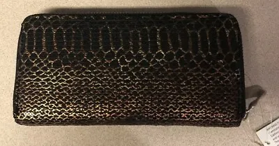 Sequin Womens Wallet Clutch Black And Gold • $12
