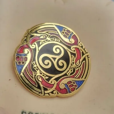 Celtic Sea Gems Celtic Pin Irish Cloisonné Brooch Vintage NWT • $16
