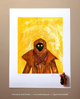 Star Wars VINYL JAWA Vintage Kenner Action Figure ORIGINAL ART PRINT 3.75 • $75