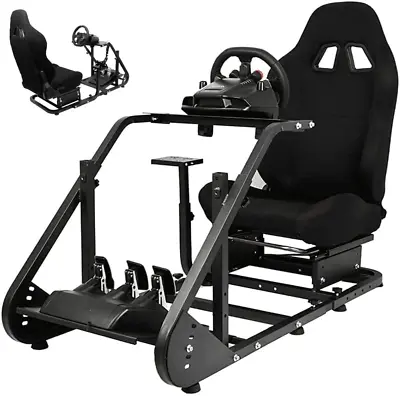 Hottoby G29 Racing Sim Cockpit Wheel Stand With Seat Fit Logitech G920 G923 GPRO • $281.99