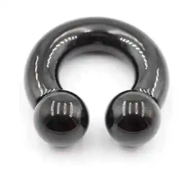 12g-00g Horseshoe Bar Ear Weight Ring Big Heavy Gauge Black Prince Albert PA CBB • $14.08