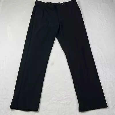 Greg Norman Golf Pants Mens 34x30 Black Stretch Waistband Straight Casual • $14.99