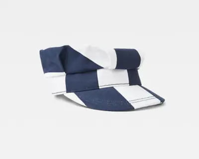 G-STAR Deline Stripe Hat Obaruh Cotton Twill I Stripe White/Brittany Blue • £30.75