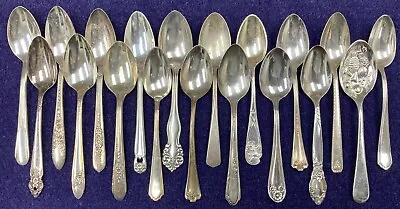 Lot Of 19 Assorted Vintage Silverplate Demitasse Spoons    No Monograms • $49