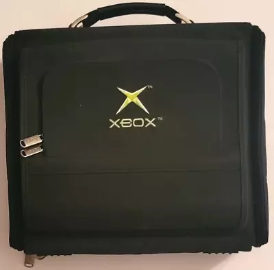 Original Microsoft XBOX Console Black Hard Carrying Case Naki Console Travel Bag • $39.99