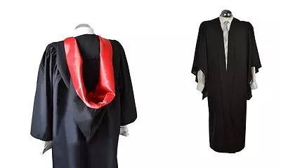 Fluted Bachelor BA Graduation Gown And Burgon Hood Set University Academic Robe • £37.49