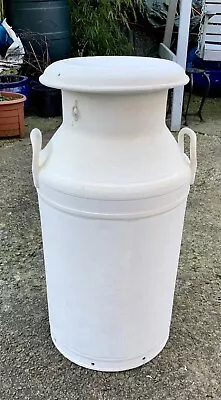 Milk Churn British 10 Gallon Aluminium Painted White Churn Ally Churn • $138.92