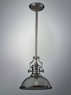 ELK Lighting 67723-1 - Chadwick 13  1-Light Pendant In Satin Nickel FOR PARTS • $59.95