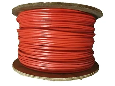 £5.50 • Buy Red Plastic Coated Wire Rope - 2mm Coated To 4mm - 7x7 Galvanised Wire Rope