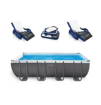$1176.99 • Buy Intex 18' X 9' X 52  Ultra Frame Rectangular Above Ground Pool Set With Floats
