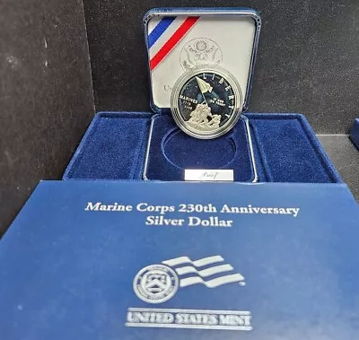 2005 P Marine Corps Proof Silver Dollar- OGP & COA  • $56