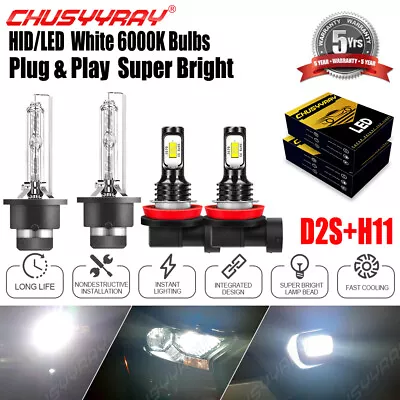 Fit For Infiniti QX60 2014 2015 HID Headlight High Low Beam+ Led Fog Light Bulbs • $36.98