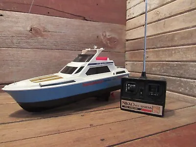 Vintage 1980's Nikko Caribic-Star Speed Cruiser Rc Boat W/Remote - PARTS! • $55