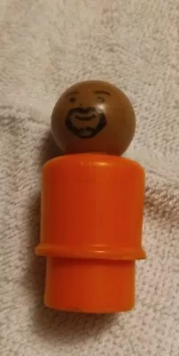 Vintage Fisher Price Little People  Sesame Street GORDON Orange Body Goatee • $4.95