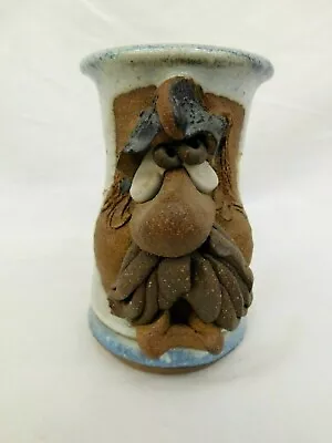 Mahon Made Stoneware Face Mug Blue Funny • $39.95