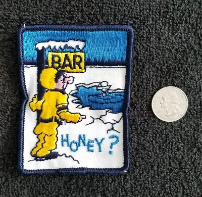 Vintage 1970s BAR HONEY? Snowmobile Racing Jacket Patch NOS Sew On  • $9.05
