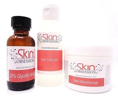20% Glycolic Acid Peel Kit ~Skin Obsession~ Reduces Acne Age Spots & Scarring • $27.99