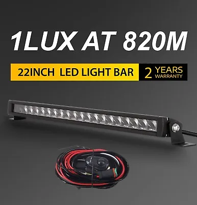 Slim 22 Inch LED Light Bar BLACK Single-Row Spot Flood Combo Truck Offroad 4WD • $49.96