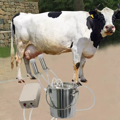 7L Farm Electric Portable Milking Machine Cow/Goat/Sheep Milker Vacuum Pump Tool • $85.94