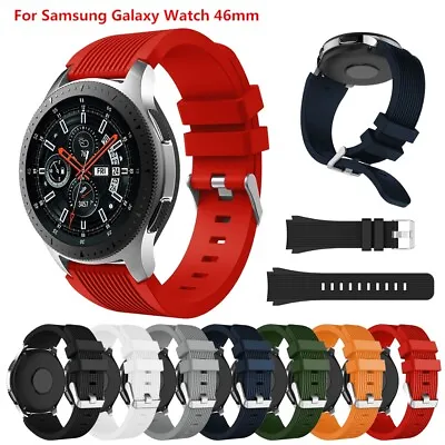 Silicone Bracelet Strap Band Sport Loop For Samsung Galaxy Watch 46mm SM-R800 • $11.99