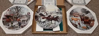 3x Wedgewood Christmas Companions Collectable Plates. 1995 1997 1998. Horses.  • £10