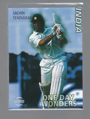 Rare - Topdraw Cricket 1999 - Sachin Tendulkar - India - One Day Wonder Card • £51