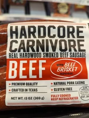 Hardcore Carnivore Beef Sausage 13 Oz (4 Pack) • $59.99