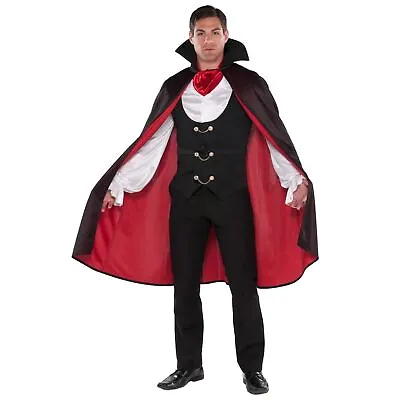 Amscan - Adults True Vampire Costume Mens Dracula - Plus Size 997729 • £29.39