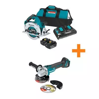 Makita Circular Saw Kit 7-1/4  18V X2 (36V) Brushless W/ Cut-Off/Angle Grinder • $659.96