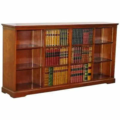 Very Rare Harrods London Kennedy Mahogany Sideboard Tv Media Cabinet Faux Books • £5000