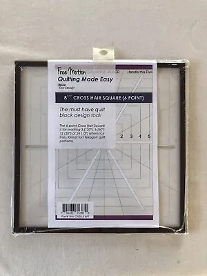 Westalee Design Sew Steady 8-1/2  Crosshair Square Ruler (6 Point) For Quilting • $24