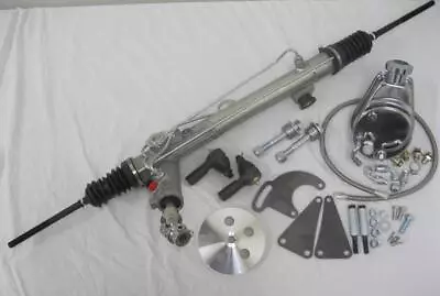 NEW Mustang II 2 Power Steering Rack Pinion Kit W Tie Rods Pump Bracket Hoses ++ • $659.95