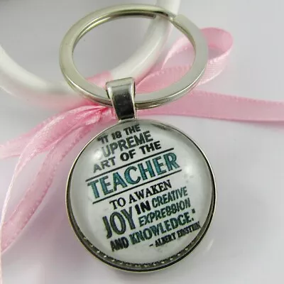 Double Sided The Supreme Art Of Teaching Charm Bag Tag Keyring 60mm Teacher Gift • $9.95