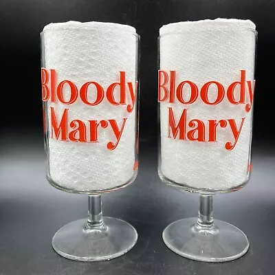 Set Of 2 Vintage Culver Bloody Mary Glasses Tomato Design Stemware Goblet 3 Sets • $30