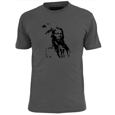 Mens Crazy Horse T Shirt Native American Indian Lakota Warrior • £10.99