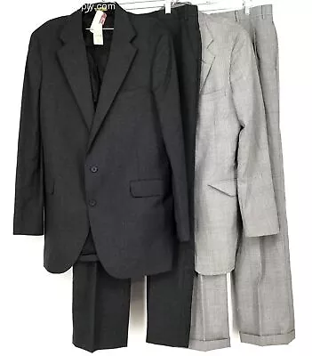 NWT Deansgate Men's Black & Gray Two Piece Pants Suit Set - Size 44 Lot Of 2 • $14.99