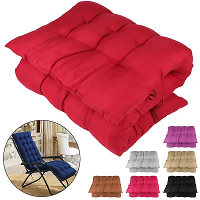 £13.99 • Buy Sun Lounger Cushion Pad Replacement Chair Seat Recliner Cotton Garden Outdoor
