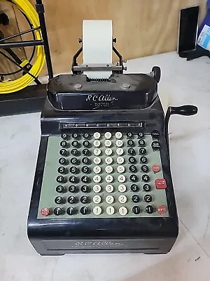 Mechanical Adding Calculator Business Machine Crank Register Vintage R C Allen • $20