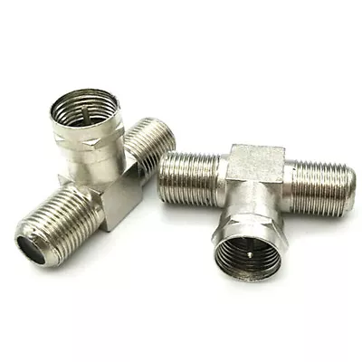 $10.01 • Buy Male To 2 Female 2 Way F-Type Splitter Combiner TV Virgin Cable Sky Satellit `-a