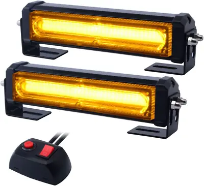 LED Amber Emergency Strobe Lights For Trucks Tractors Snow Plows Escort  • $30.45