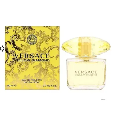 Yellow Diamond By Versace  3 Fl Oz / 90mL EDT Spray For Women Brand New Sealed • $32.99