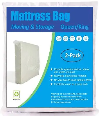 ComfortHome Mattress Bag For Moving And Storage Queen And King Size 2 Pack • $18.39