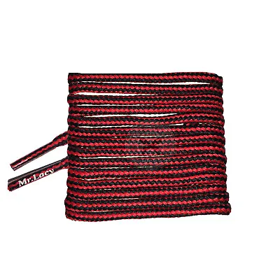Mr Lacy Hikies - Red & Black Boot Laces (130cm Length | 4mm Width) • £5.49