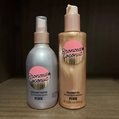 Victoria's Secret Pink Bronzed Coconut Oil Body Bronzer & Self Tanning Water Set • $25