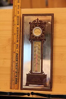 Springfield Missouri MO Clock Mirror Thermometer Southwest Rendering Company Vtg • $59.95