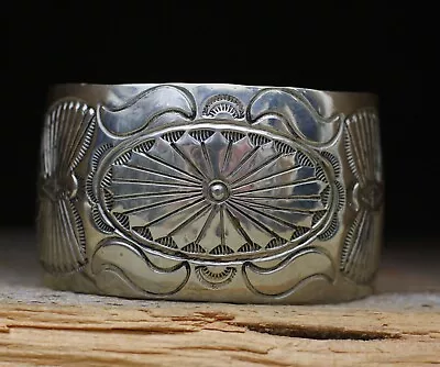 Vintage Native American Nickle Silver Cuff Bracelet • $145