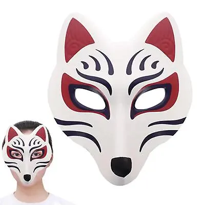 £9.60 • Buy Japanese Kabuki Fox Masks Masquerade Ball Mask Costume Props Anime Fox Mask