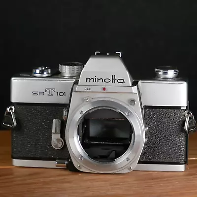 Minolta SRT101 35mm SLR Film Camera Body Only *SHUTTER FIRES* Untested! • $29.95
